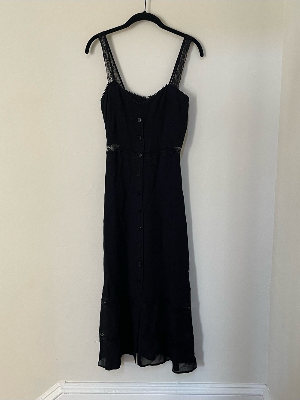 Reformation Wynton Midi Dress Black Lace 2 $278 - Picture 3 of 8